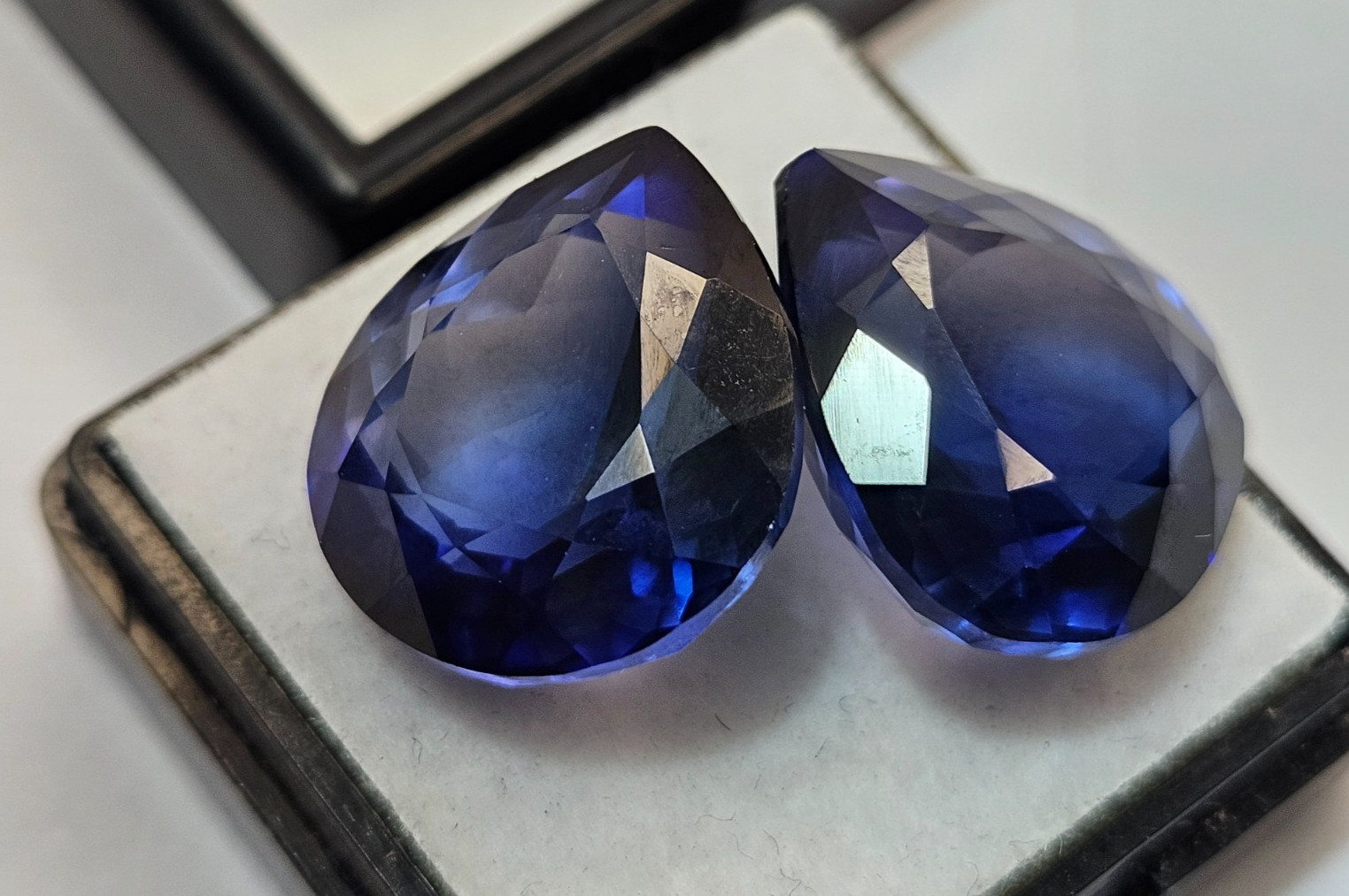 Blue Pear Cut 30+ Ct Natural Tanzanite Loose Pair GEMSTONE For Earring Making