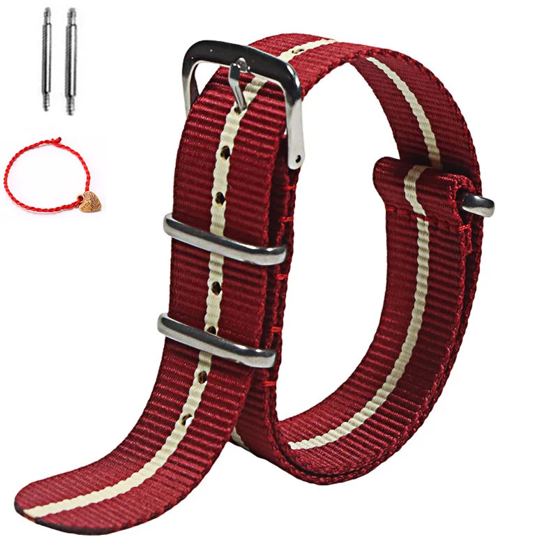 1Pcs Nylon Strap 16Mm 18Mm 20Mm 22Mm Nylon Watch Band Replacement Watch Strap fo