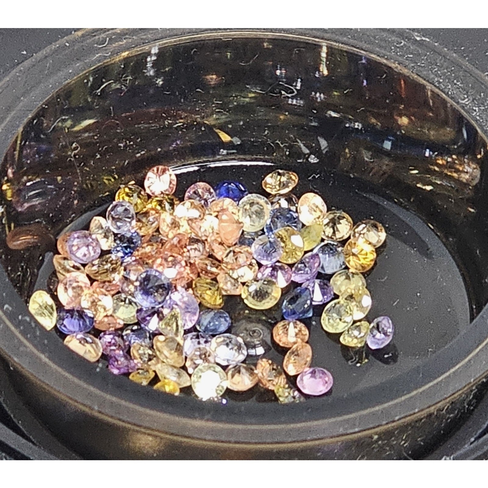 Vintage 1.06 Grams Of Natural Multi-colored Sapphires (Heated) 2mm – 2.25mm