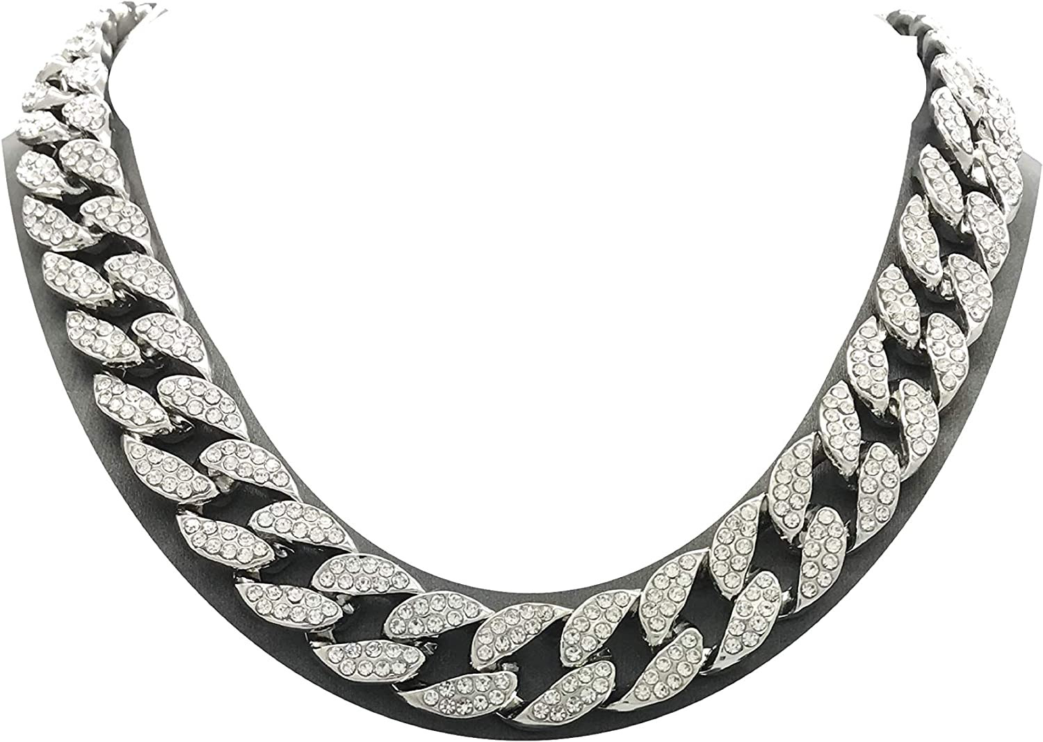 14MM Gold Plated Iced CZ Out Miami Cuban Link Bracelet Or Chain for Men Women