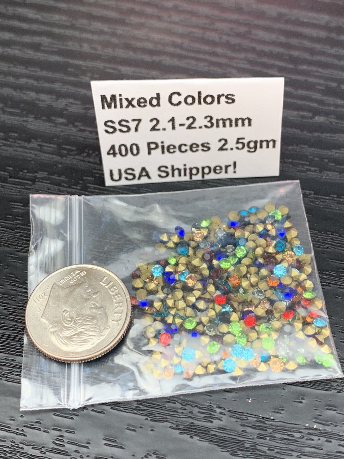 Loose Point Back Rhinestones Lot SS7 2.5 Gms 400 Pcs Mixed Colors Jewelry Repair