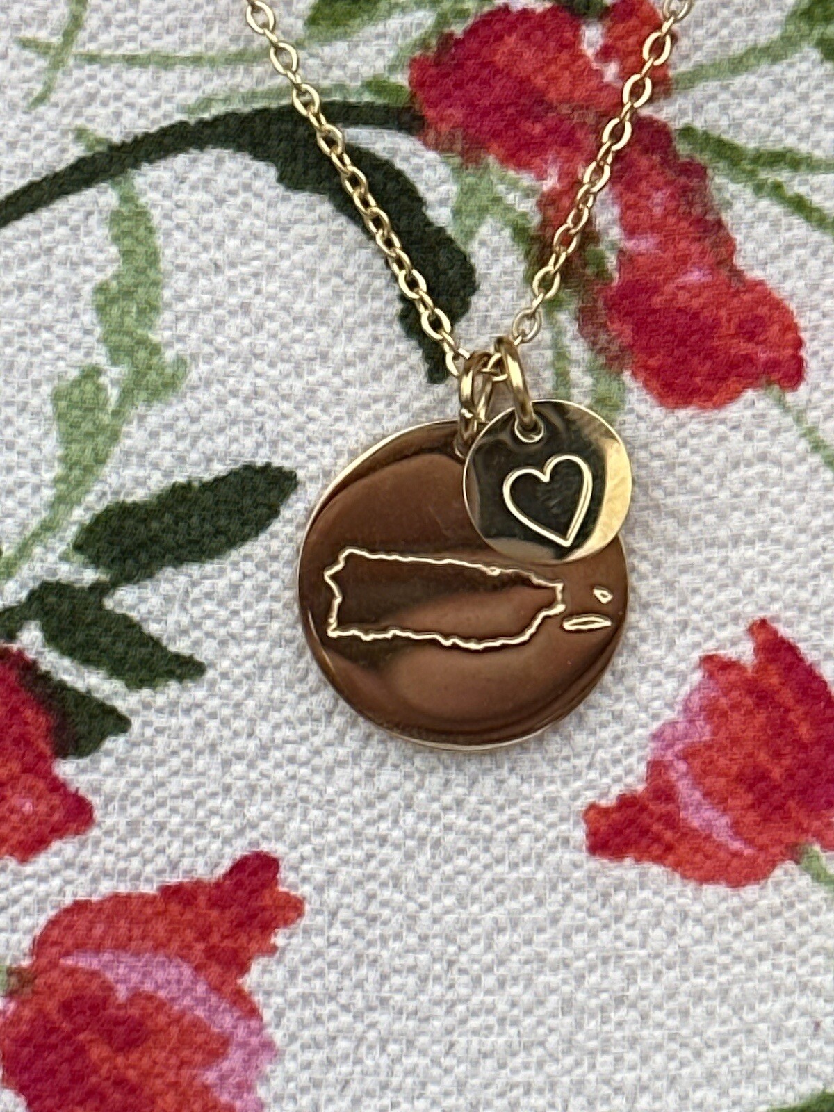 Haiti HTI Country Necklace Charm LDS Sister Missionary Mom Wife Statesman Ties