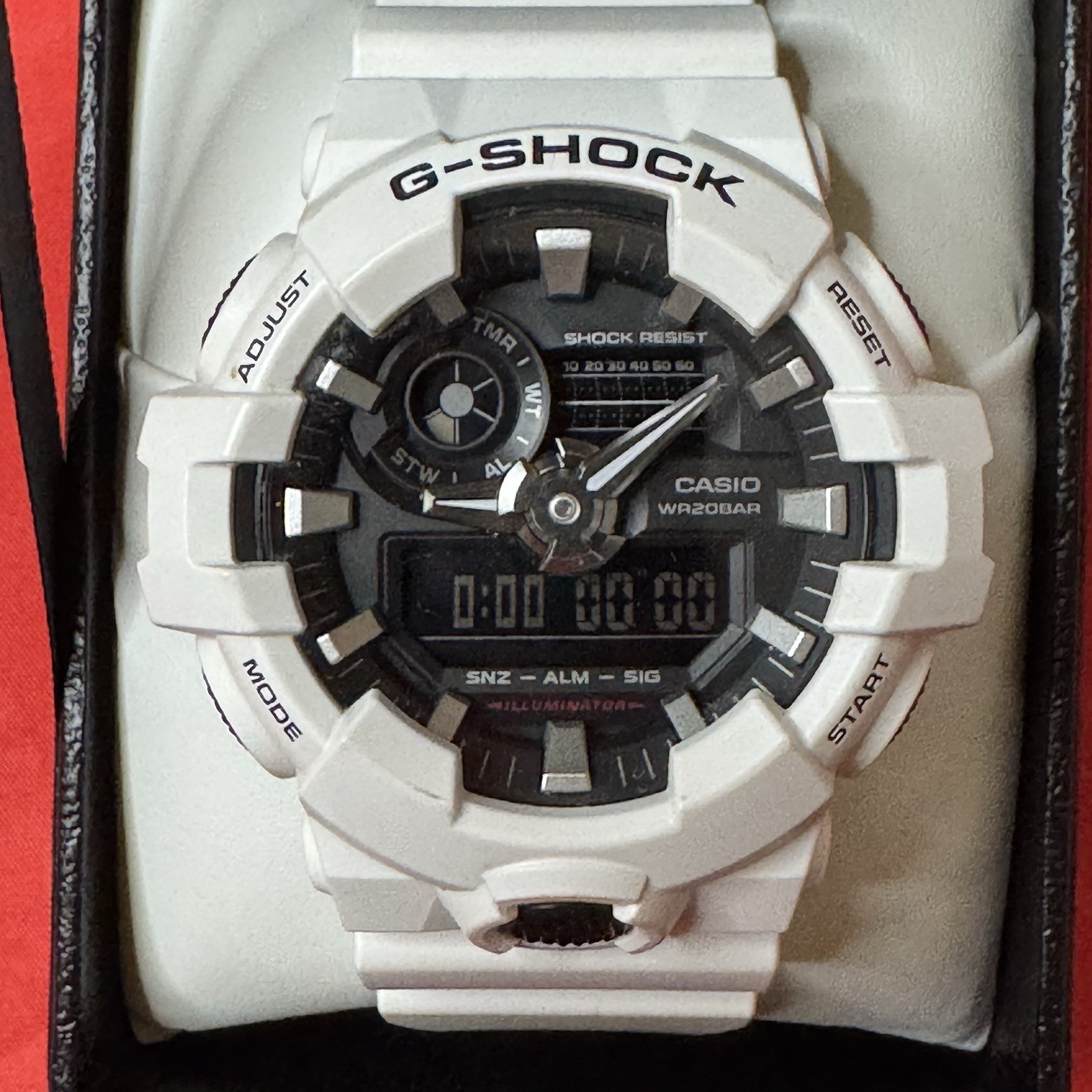 Casio G-Shock GA-700-7A White Analog Digital Watch Japan Box Warranty