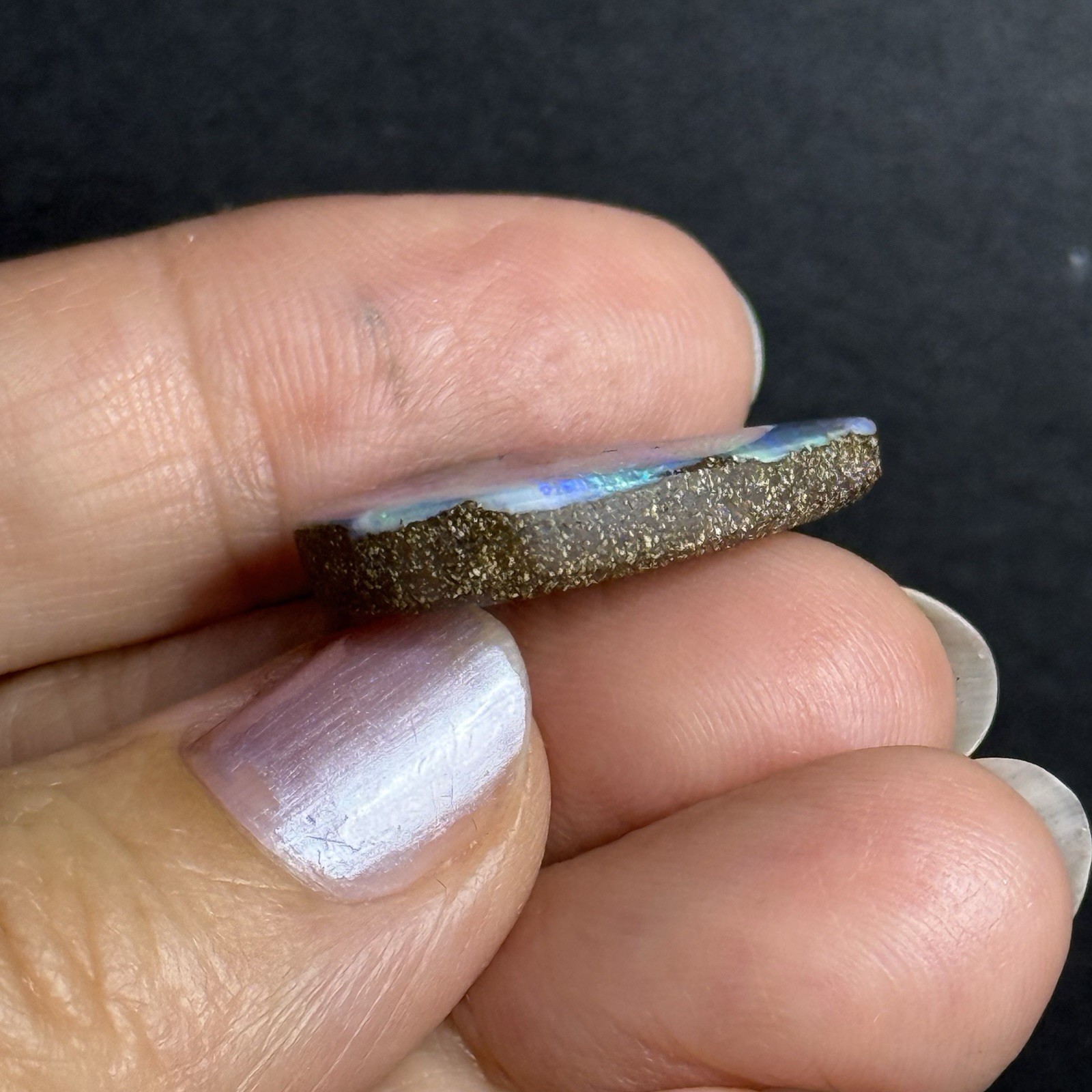 13.45ct 23.9x17x4.5mm Caribbean Blue Australian Boulder Opal Teardrop Cabochon