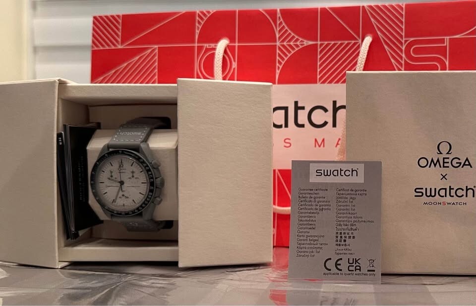 Swatch x OMEGA BIOCERAMIC MoonSwatch 1965 Gray White SO33M106 NEW Authentic