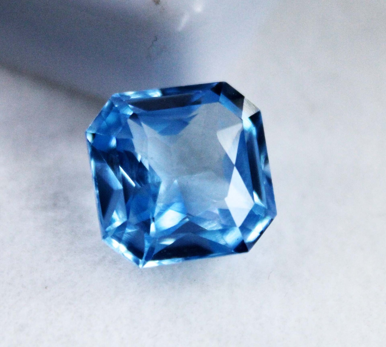 9.50 Ct Natural Ocean Blue Aquamarine CERTIFIED Square Shape Loose Gemstone A++