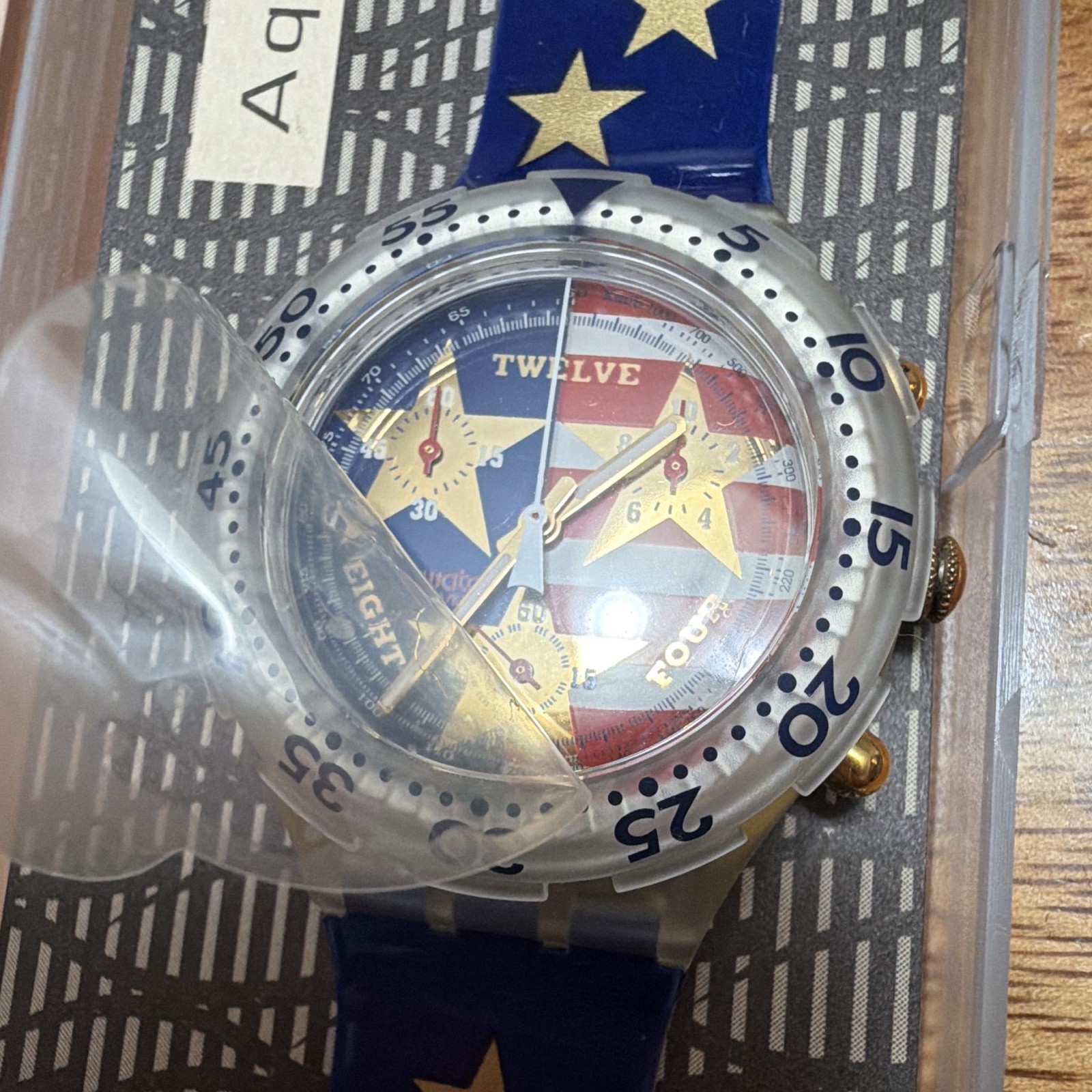 Swatch 38mm Watch American Dream SEK103 1995 Aquachrono – Atlanta 1996 NOS Mint