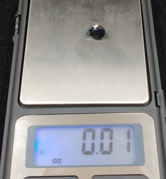 Blue Sapphire 1.52 Carat Oval Genuine Very Slight Purplish to Greenish blue