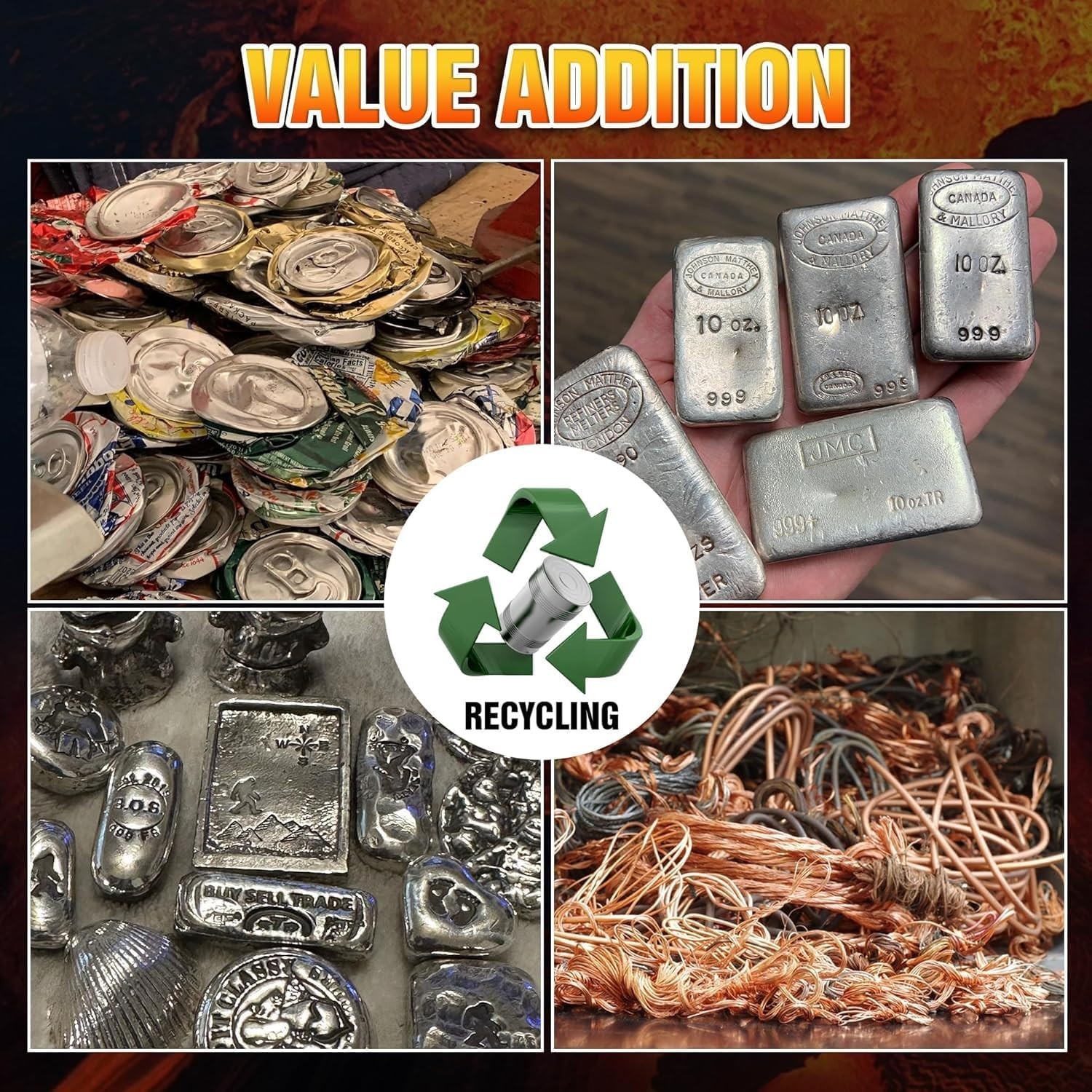 6KG Propane Metal Melting Furnace Kit Gold Silver Copper Aluminum Casting Forge