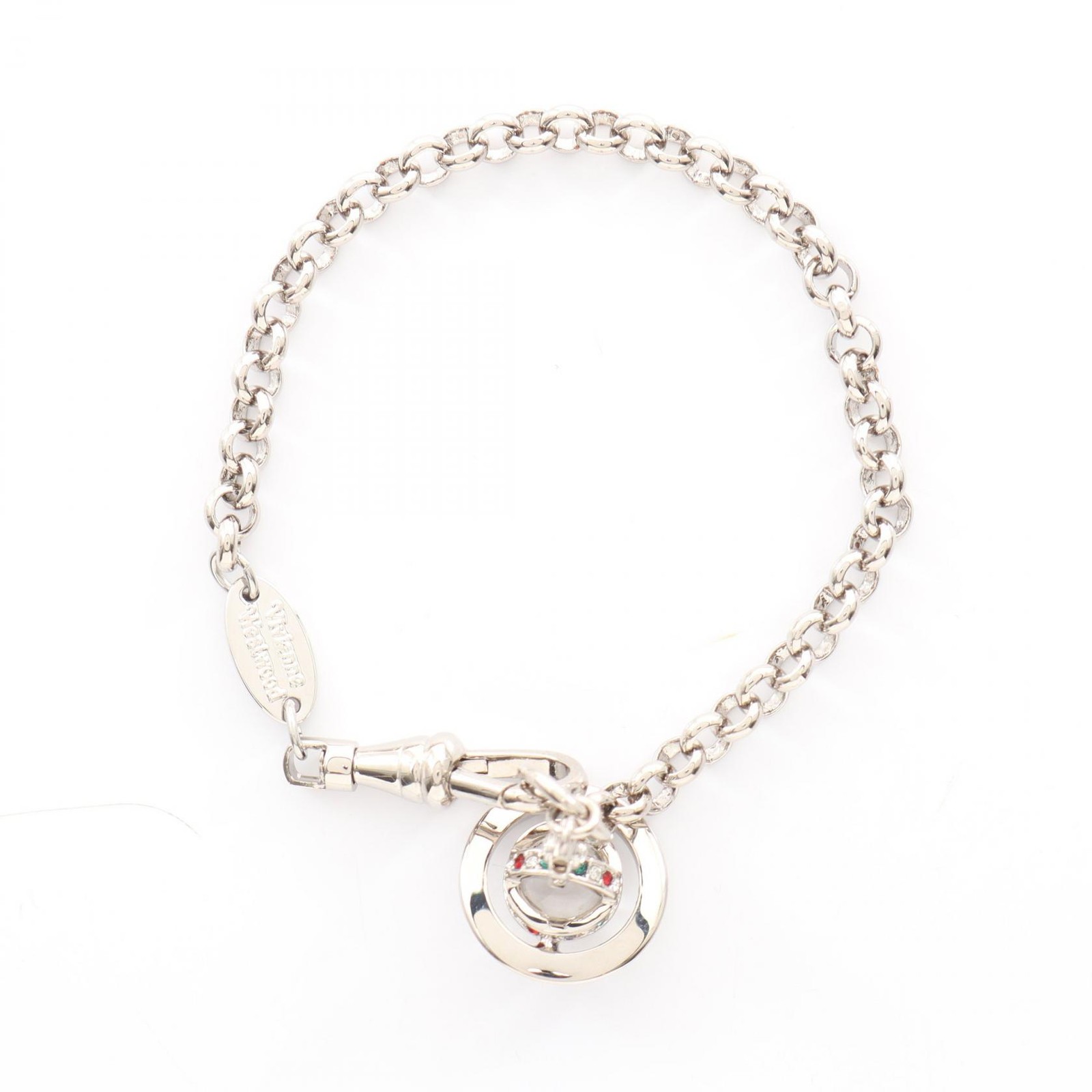 Vivienne Westwood NEW PETITE ORB Bracelet 61020057/02P019 SS Multicolor NEW 16cm