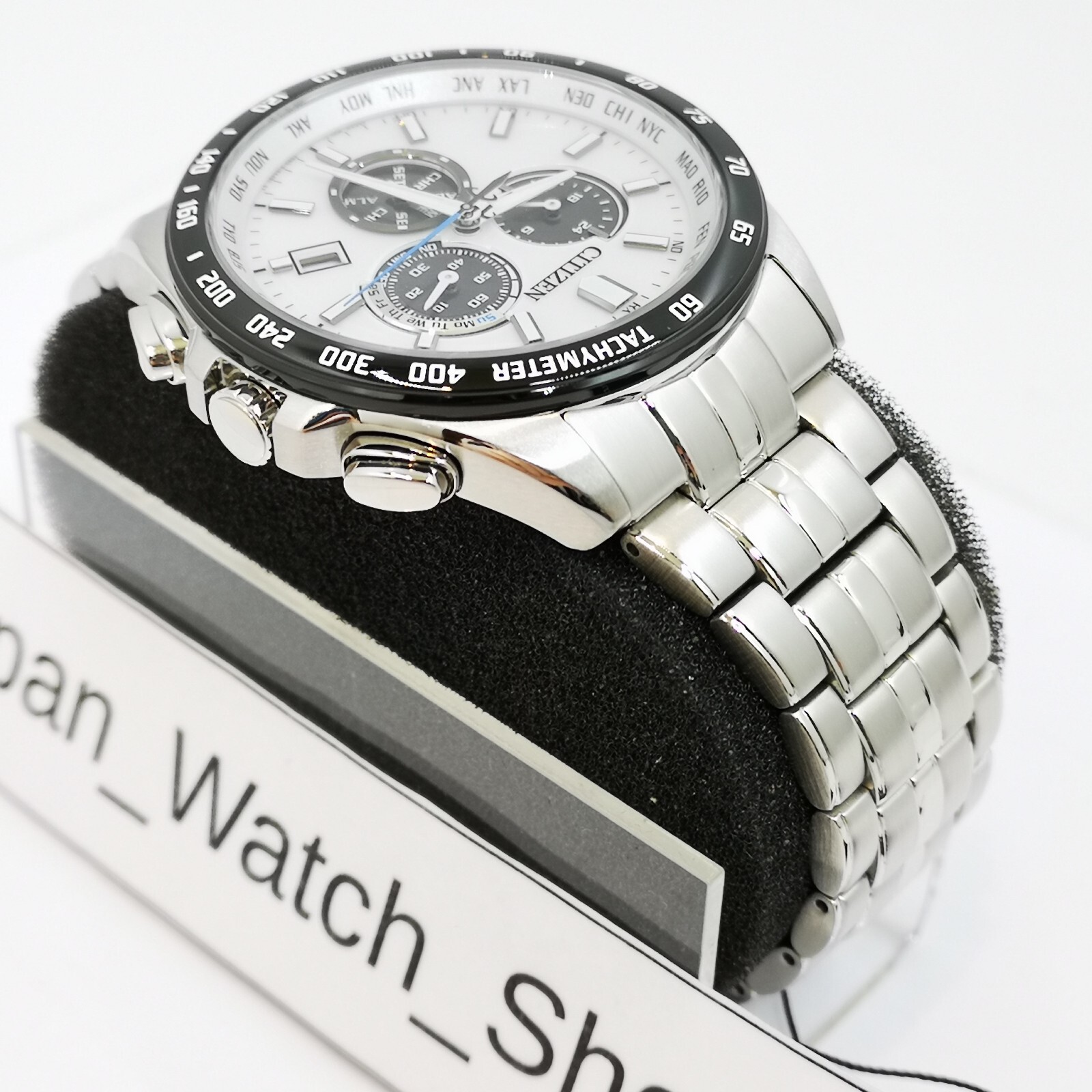 CITIZEN Collection Eco-Drive CB5874-90A White Solar Radio Men’s Watch New in Box