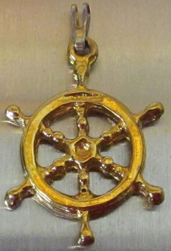 VTG 1960s Sterling Silver Ship Boat Captain’s Wheel Helm Nautical Sailing Charm