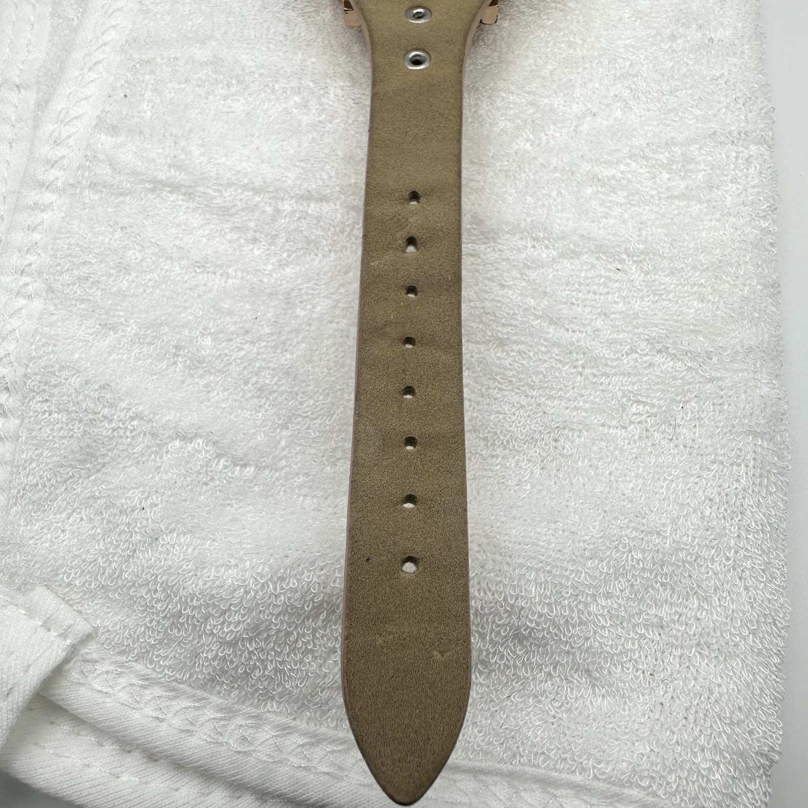 Rose Gold Tone Beige Strap Quartz Watch Women’s