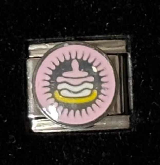 Birthday Cake Wholesale Italian Charm Enamel Link 9MM K45-2