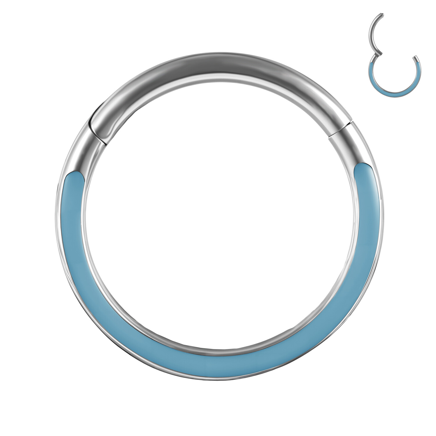 1 Pc Titanium Hinged Nose Ring Glow in the Dark Septum Clicker Daith Earring 16g