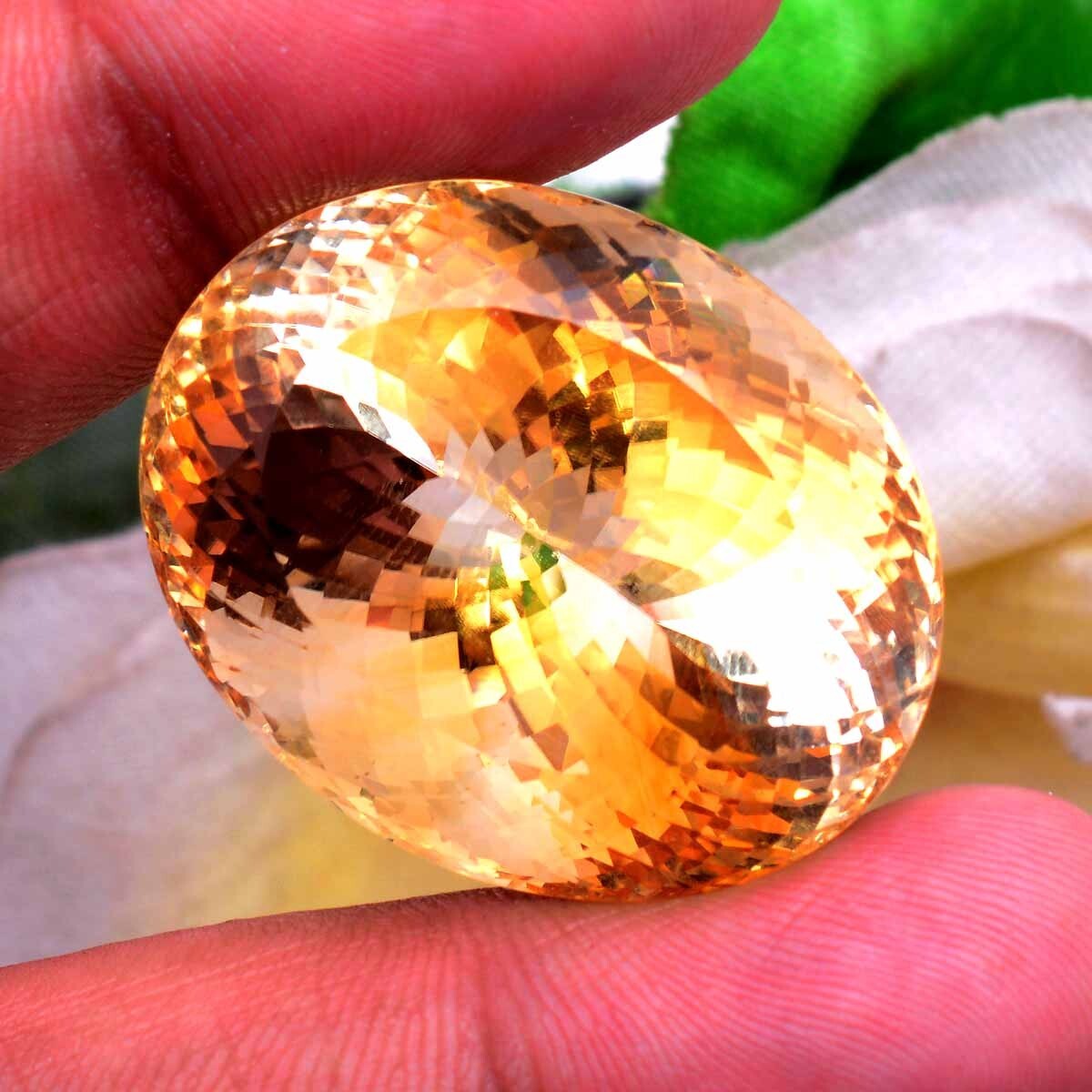100.00 Cts VVS Natural Citrine AAA Untreated Huge Fiery Certified Loose Gemstone