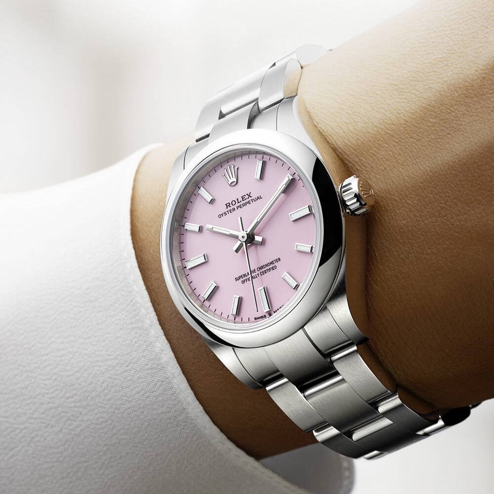ROLEX 277200 Oyster Perpetual CANDY PINK 31mm Complete Set & Both Tags Still NIB