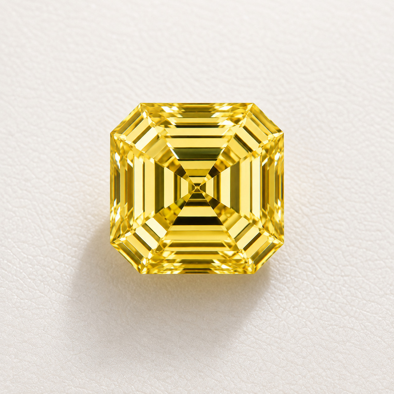 1 Carat Premium Lab Grown Diamond VVS1 6×6 MM Asscher Cut Yellow Color