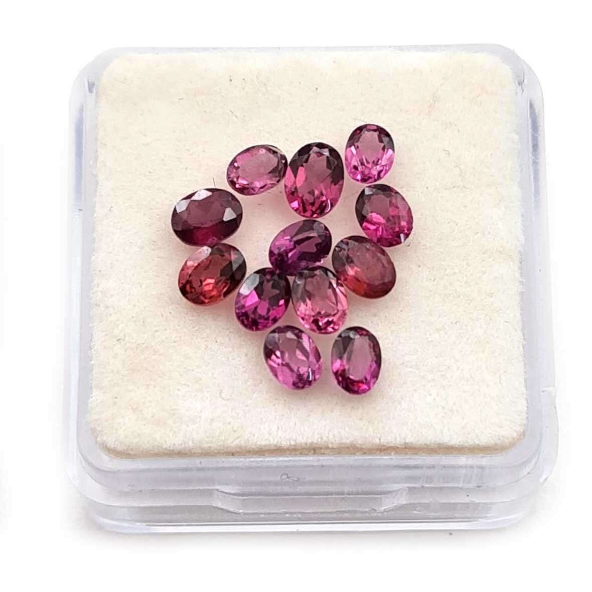 Natural Rose Garnet Oval Cut Loose Gemstone Lot 12 Pcs 3*4 MM 2.50 CT