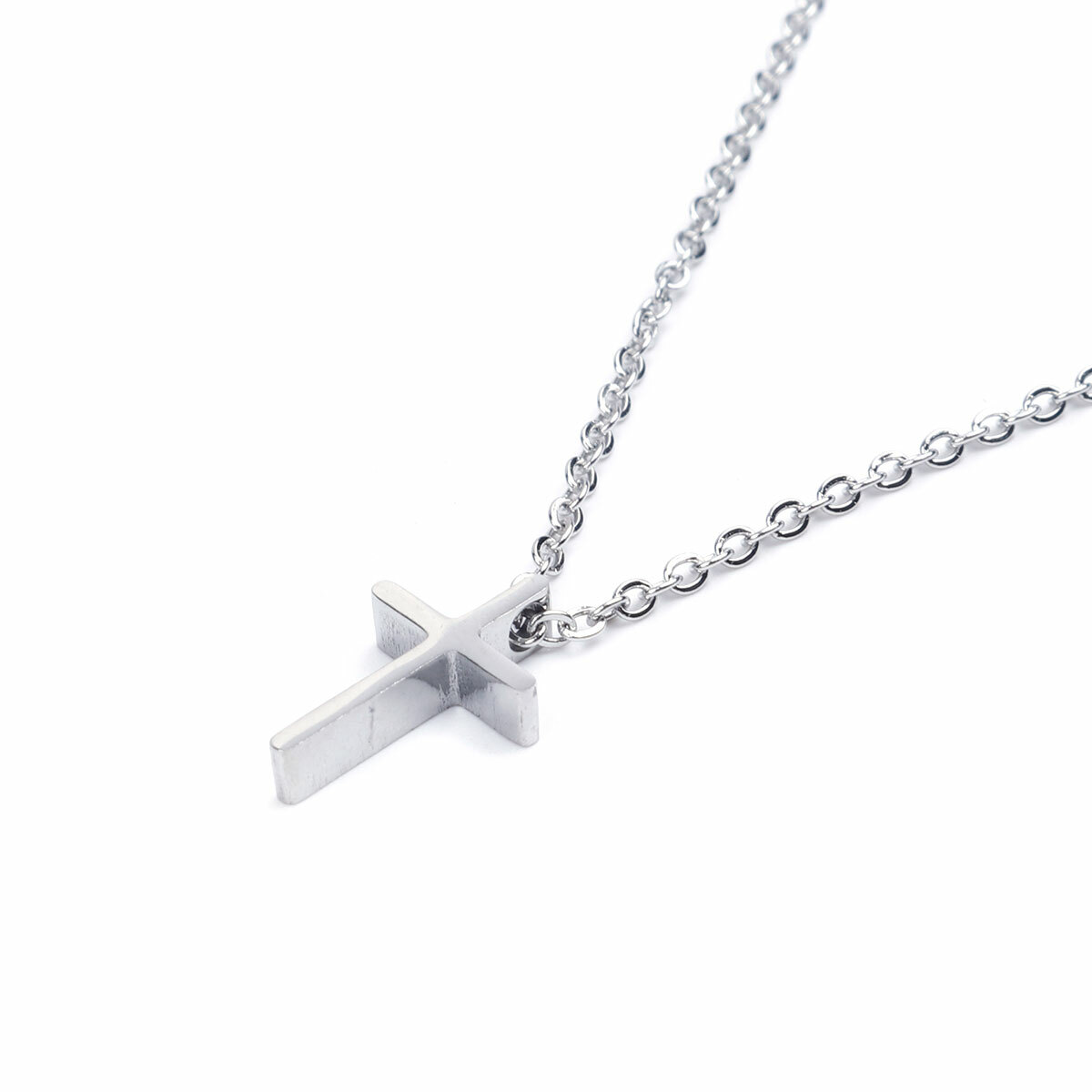 Cross Necklace Stainless Steel Pendant for Kids Small for little girls and boys
