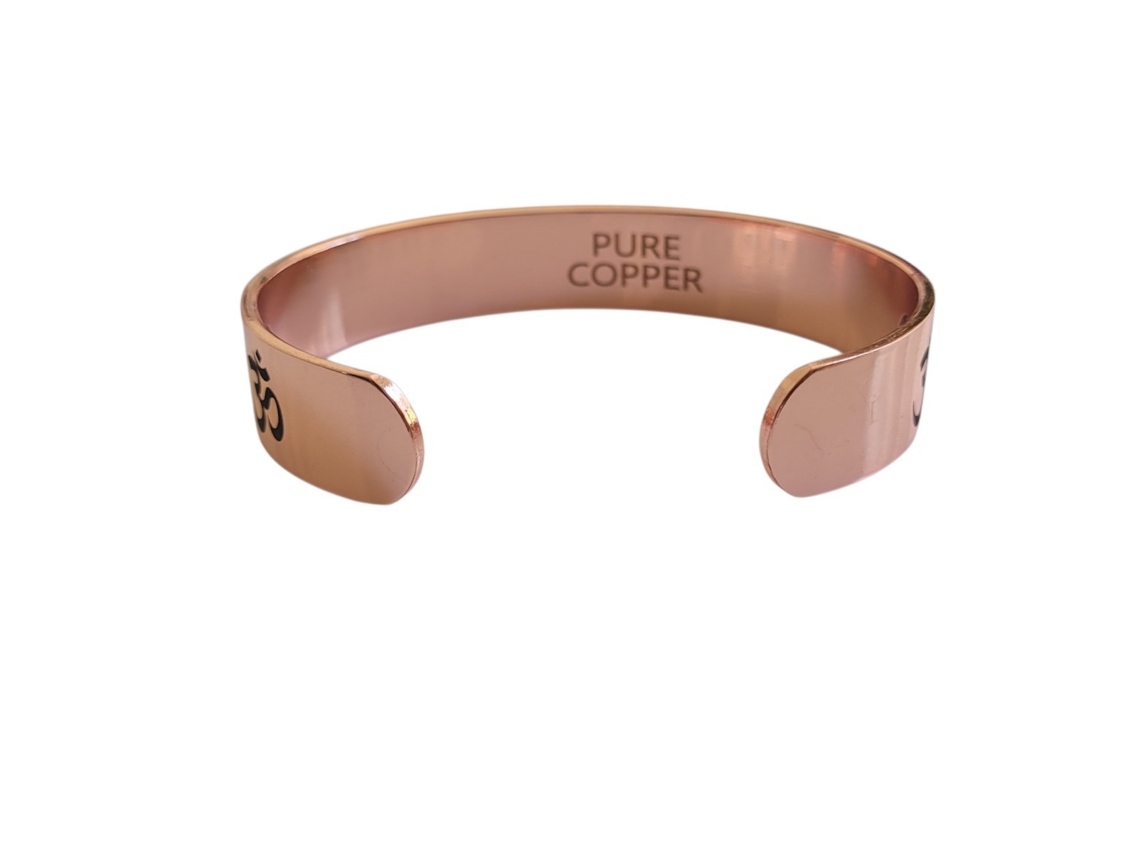 Pure Solid Copper Magnetic Bracelet Arthritis Pain Therapy 14mm Cuff Faith Cross