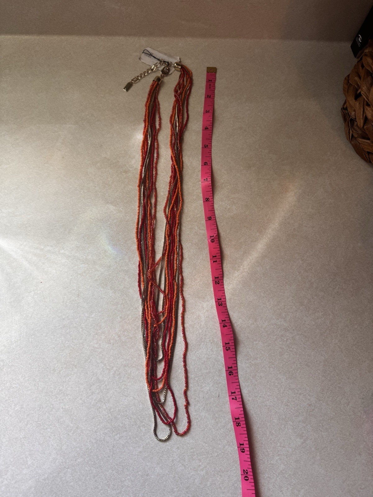 Cabi Mixed Jewelry Lot 4pc Necklace Multicolor Beaded Metal Chains