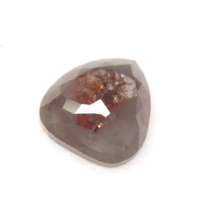 1.37Cts Pear Shape Gray Color Rose Cut Natural Real Diamond 7.84×7.36×2.60 MM