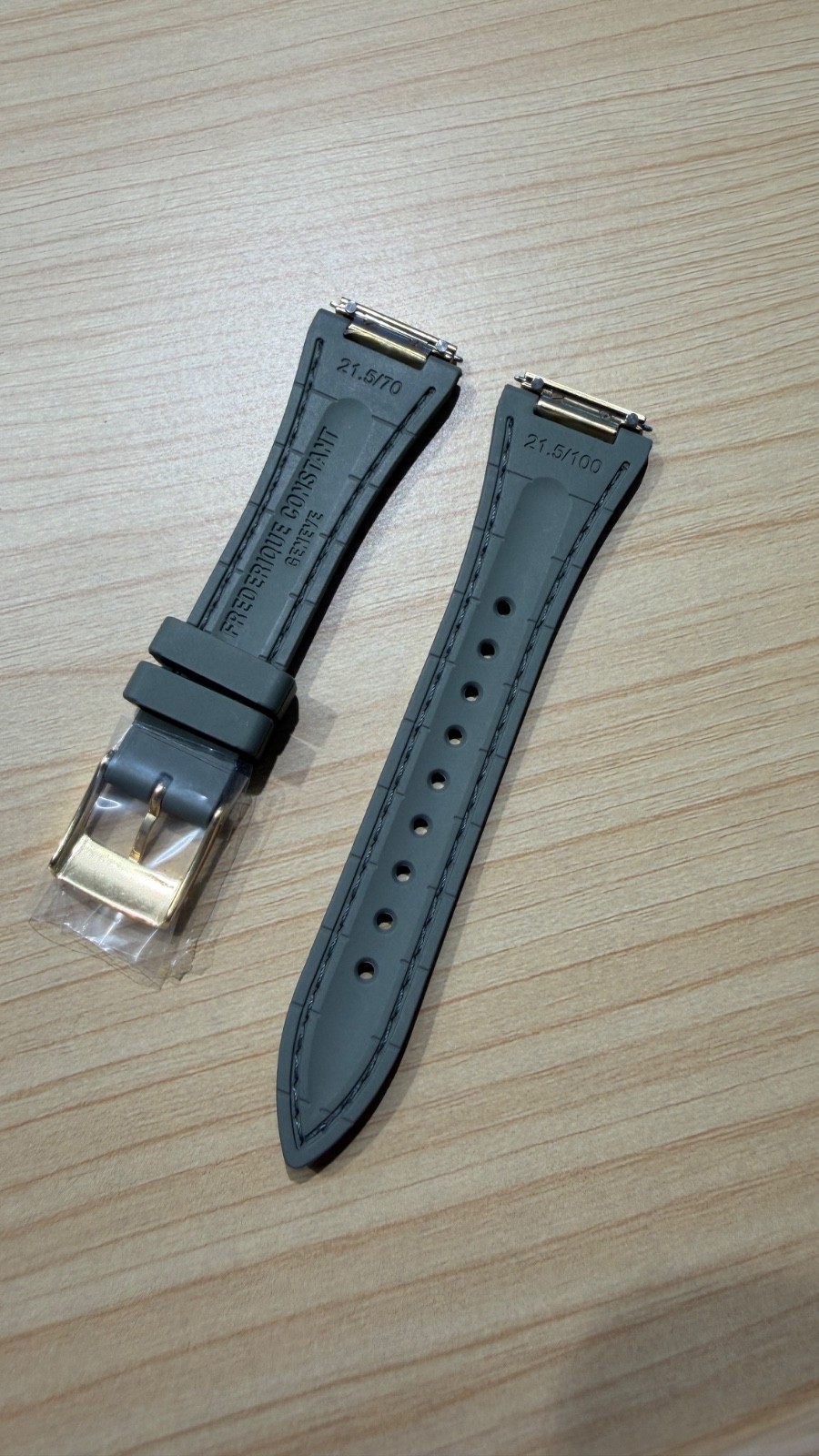 21.5mm genue frederique constant green rubber band fc-310mpwd2nhd5b