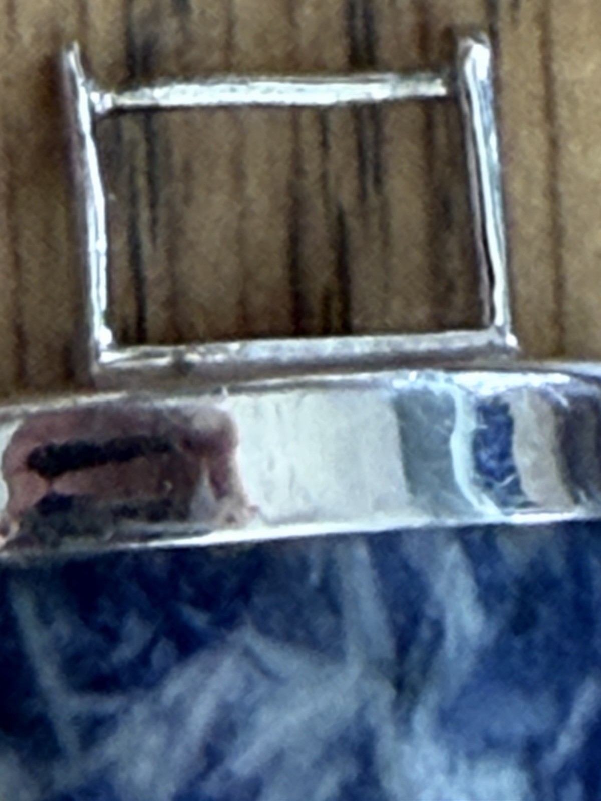 Vtg 925 Sterling Silver Faceted Sodalite Link Panel Bracelet – LOVELY!