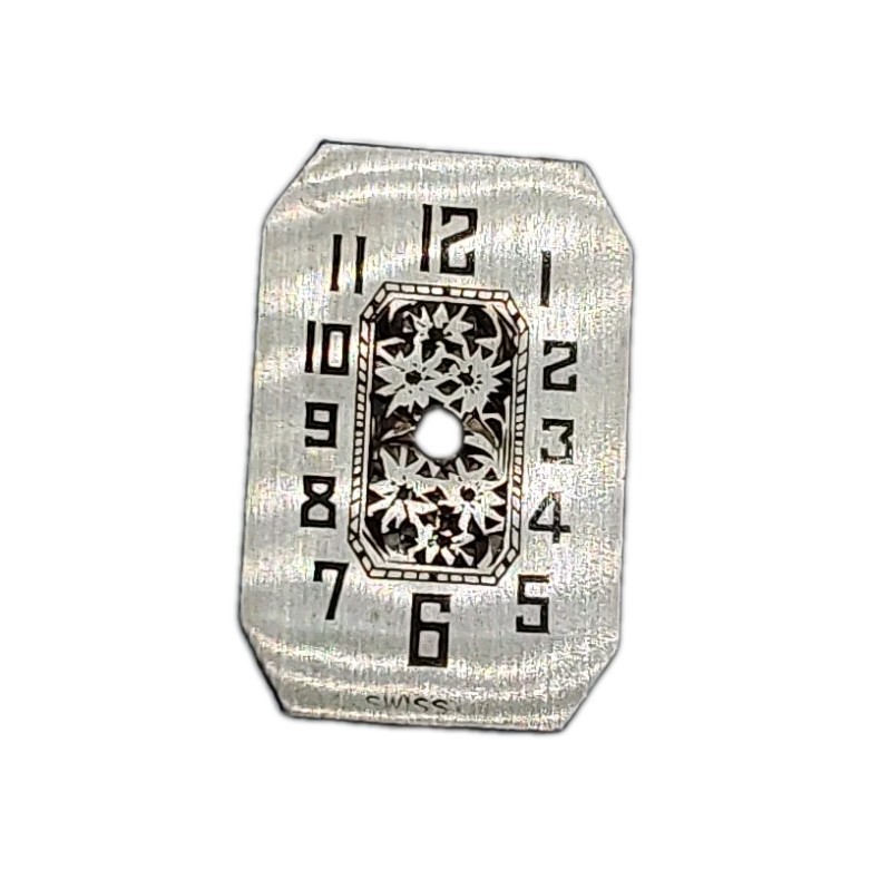 Unbranded 12.7mm x 19.5mm Swiss Metal Wristwatch Dial Only 2040