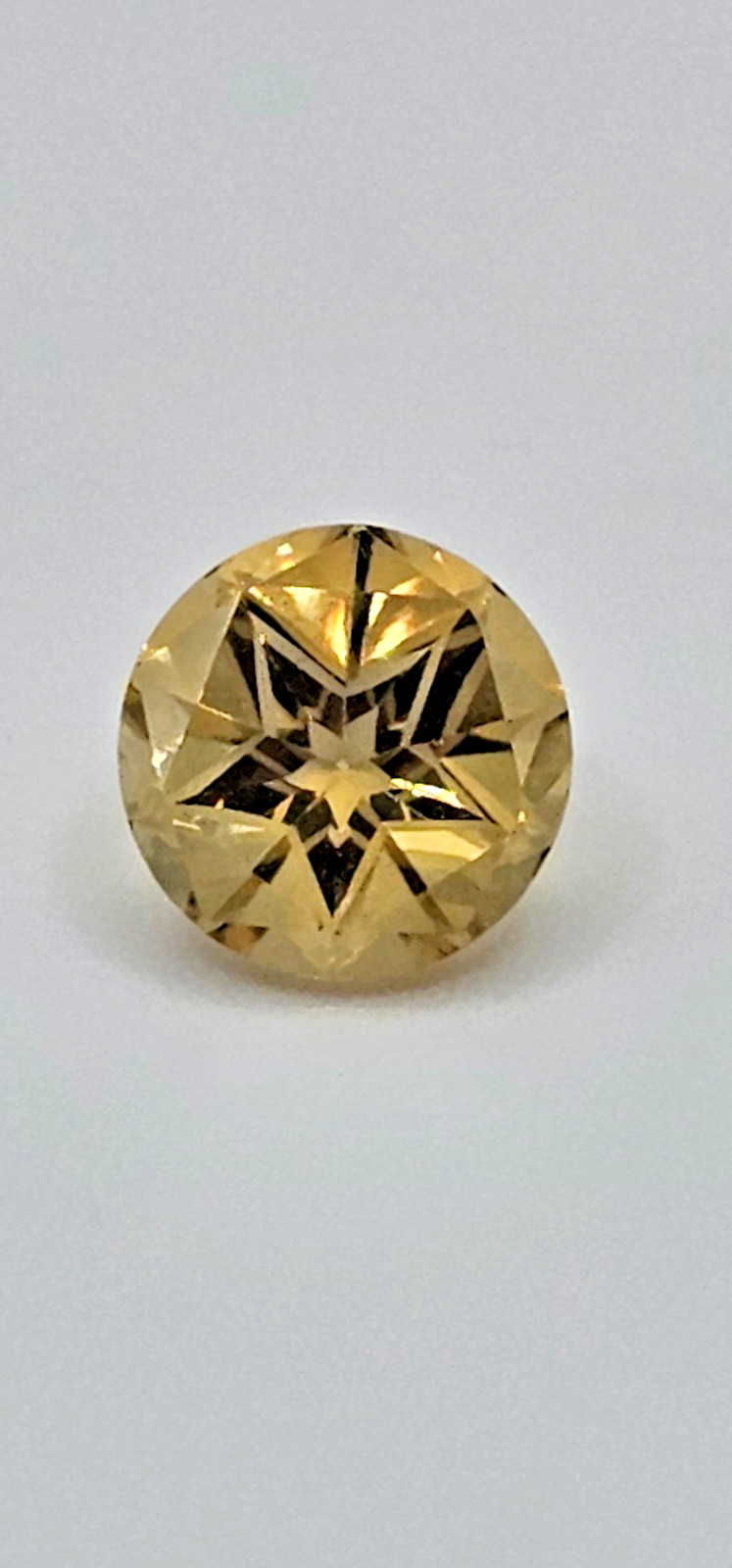 Gorgeous .70 Carat Natural Citrine Round Star Faceted 10.2×6.9mm | Gemstone Box