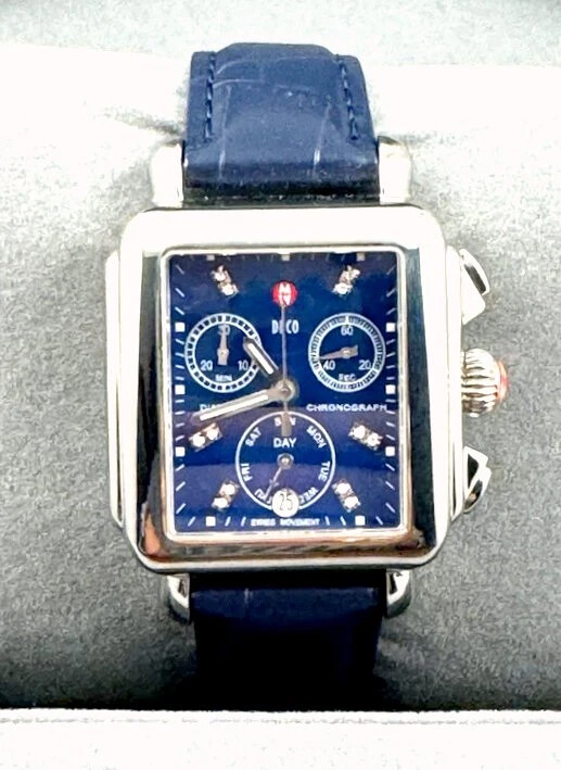 Women’s Diamond Michele Chronograph Deco Watch in Exc Cond.