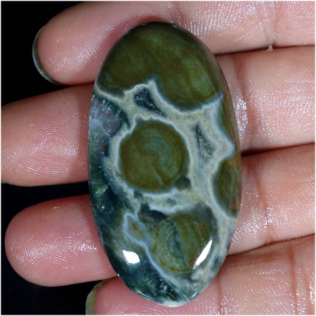 80.85Cts. 100% Natural Ocean Jasper Oval Loose Top Gemstone