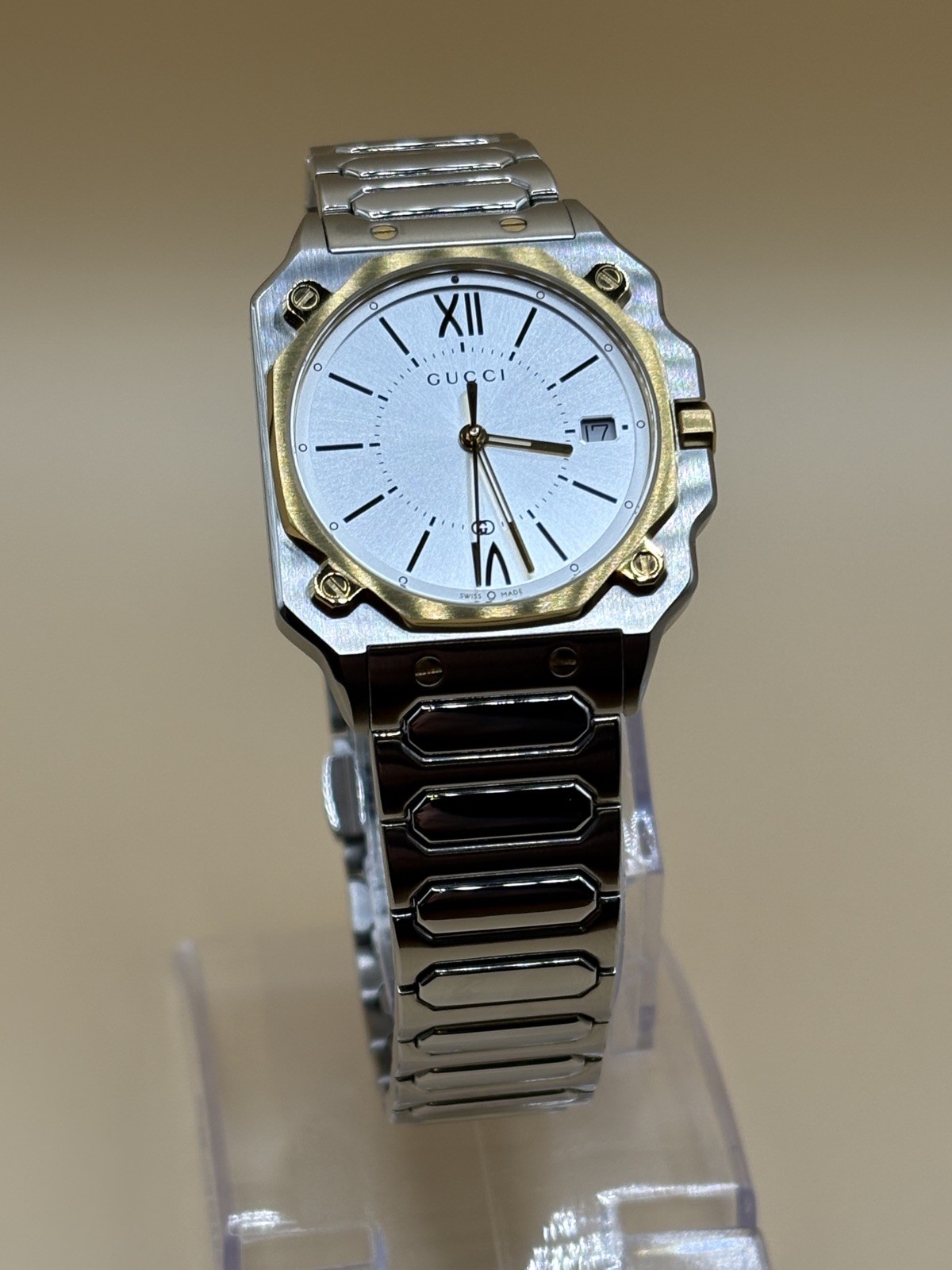 Gucci G-FLAT YA166506 Quartz Gucci Watch Square Watch Gold Watch Unisex