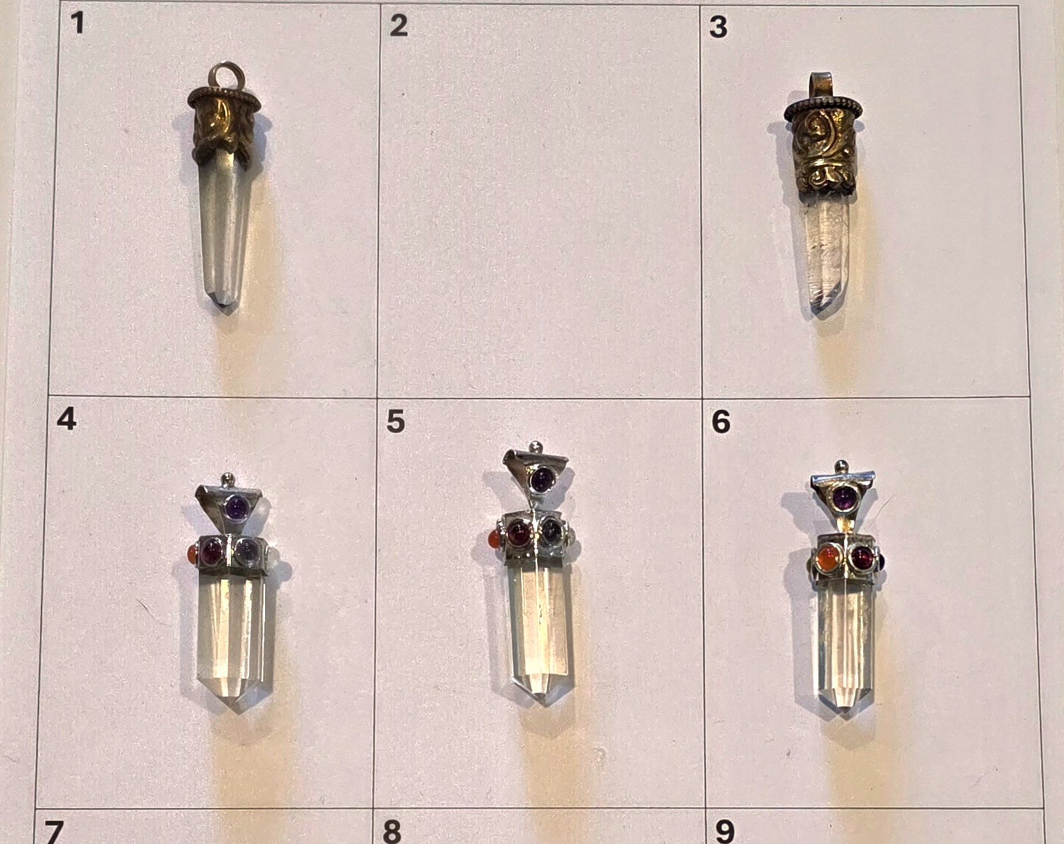 Gemstone Pendants – 925 Sterling Silver – Several Variations Available