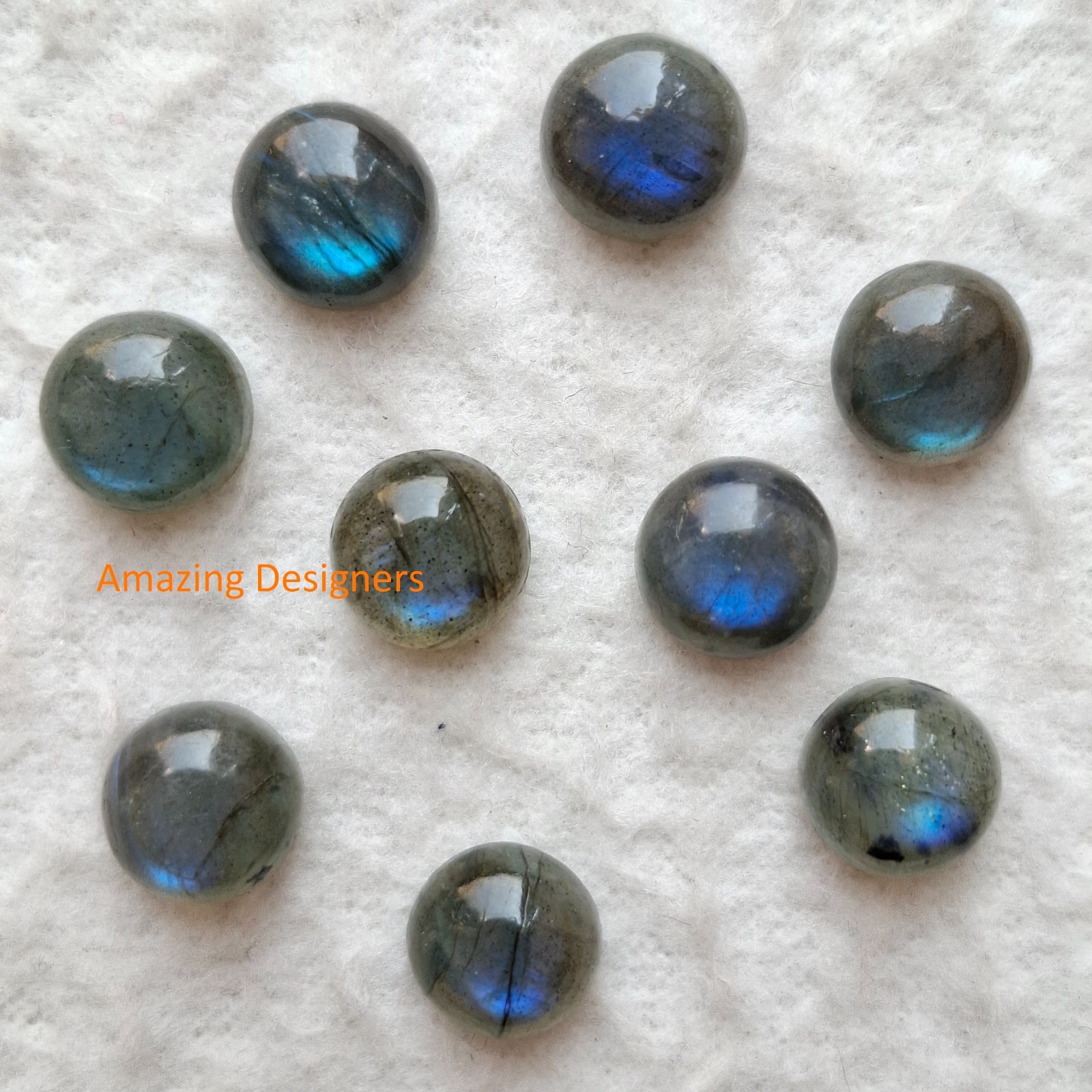 Natural Blue Labradorite Round Cabochon 3mm to 20mm Loose Gemstone