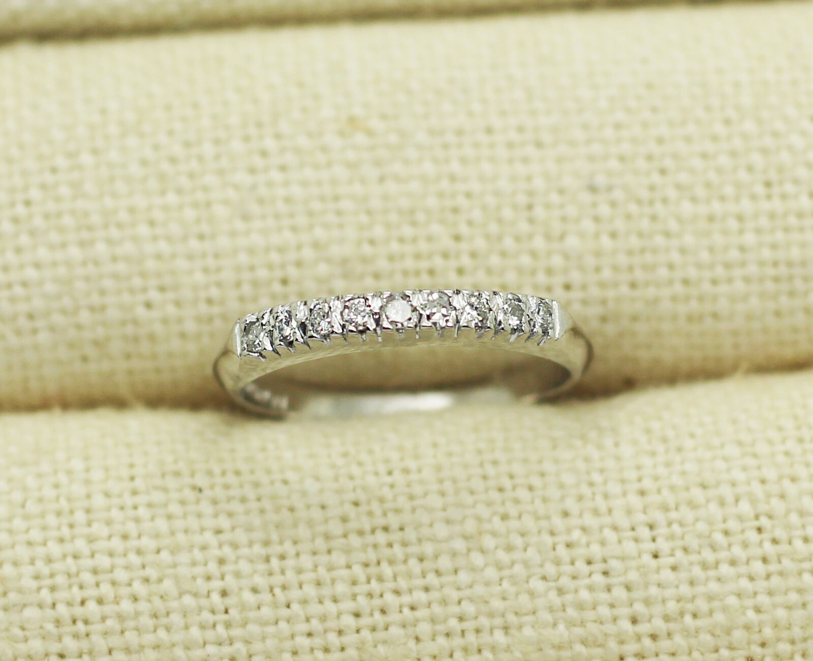 Platinum 0.27ct Diamond Band Ring Size 6.5