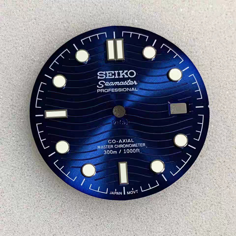 New Seiko Blue Seamaster 300m dial 31mm suitable for NH35 movement C3 lampshade-