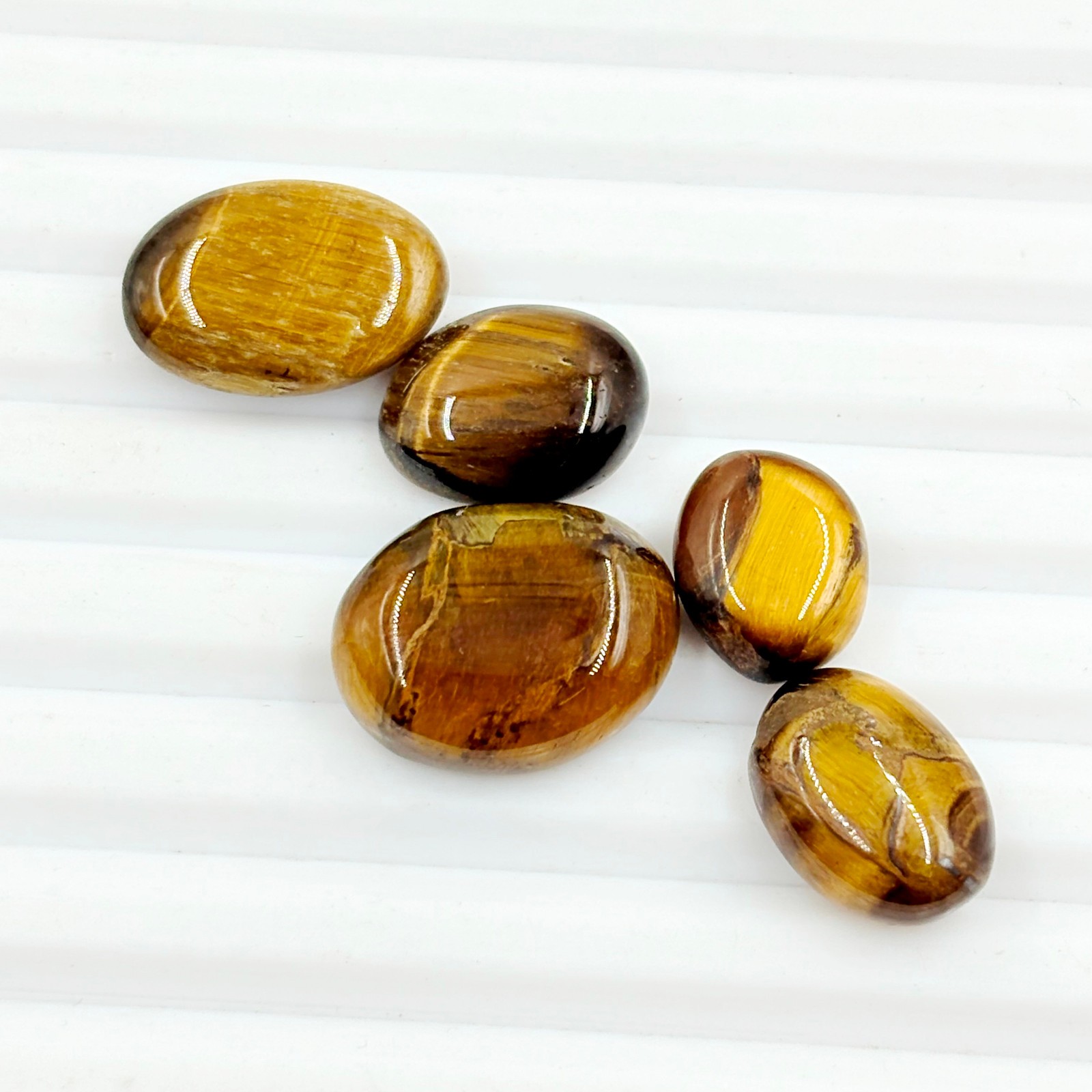 38 Carat Natural Tiger’s Eye Cabochon Loose Lots Polished Gemstone BJ-15