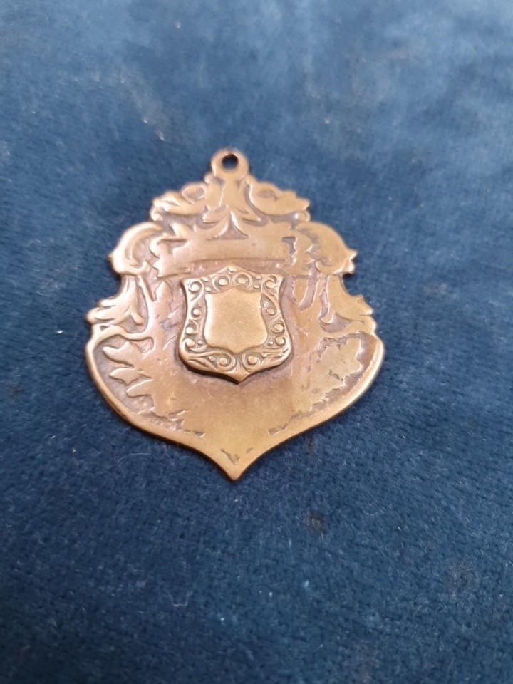 LARGE VICTORIAN ART NOUVEAU WATCH CHAIN FOB JC & CO
