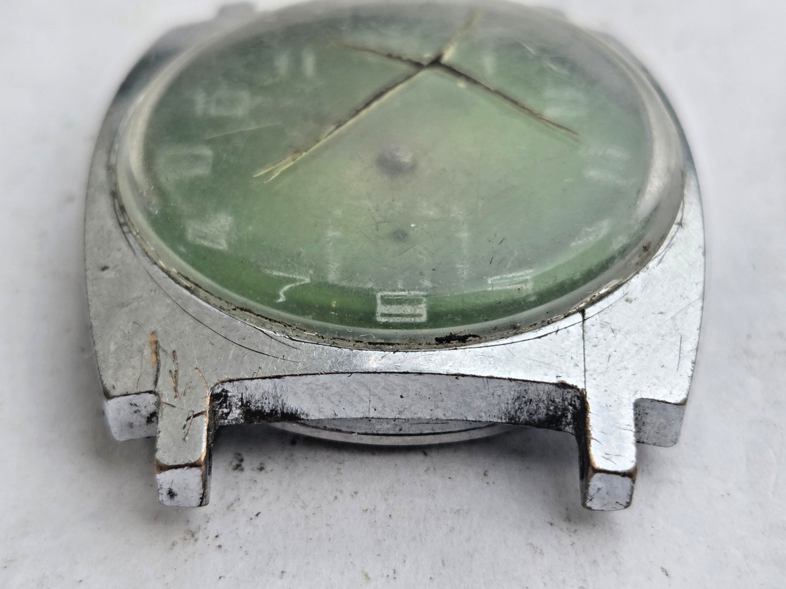 Russian Wristwatch Watch Pobeda , Victory . Not working for parts .