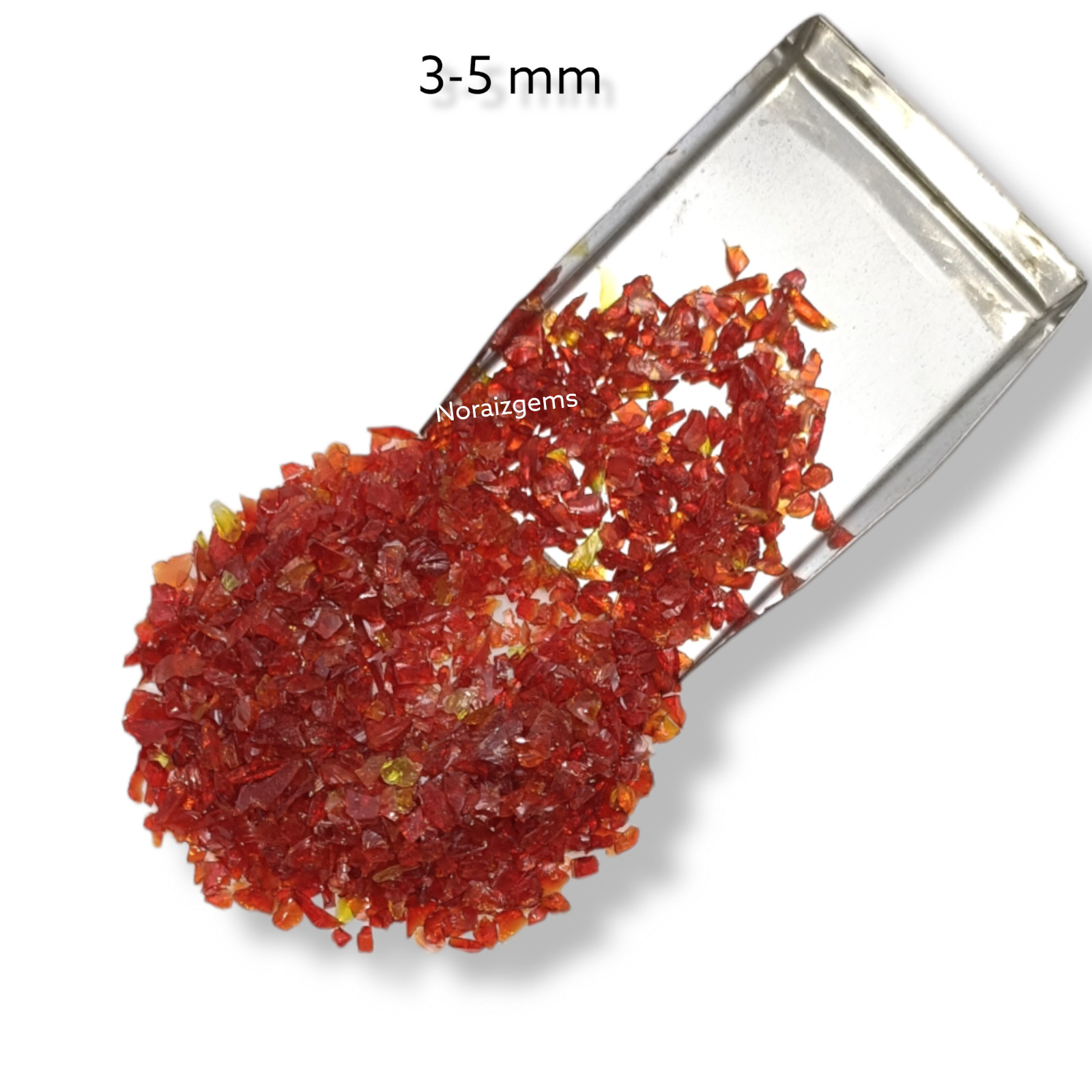 Crushed Orange Hydro Quartz Gemstone Coarse For Woodworking, Ring Inlay, Resin