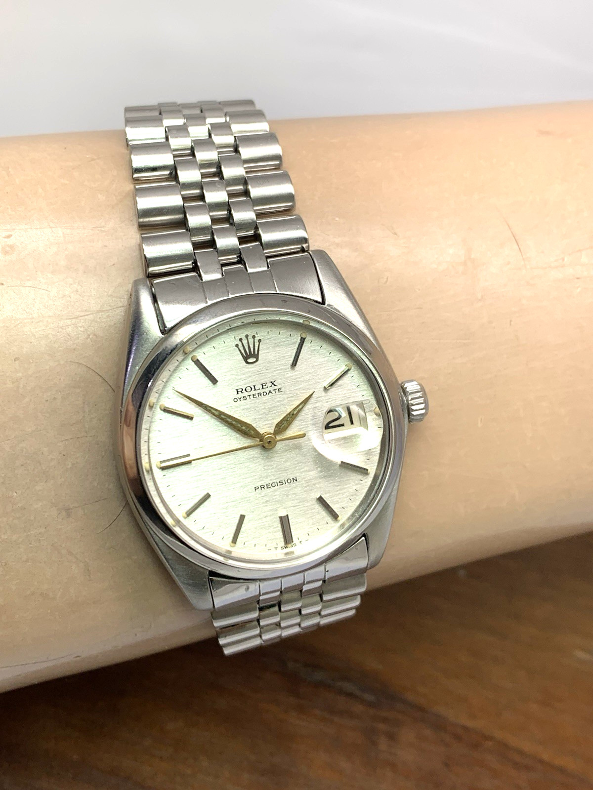 Rolex OysterDate Men’s Watch 6694 Swiss Mechanical 60’s Silver Stainless Steel