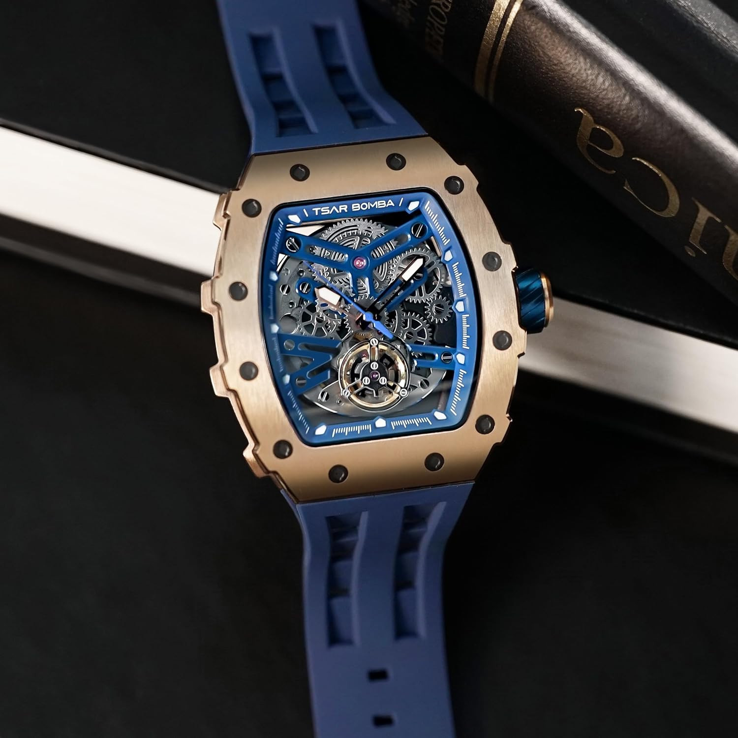 Stylish Men’s Automatic Watch – 50M Waterproof, Big Face, Perfect Gift