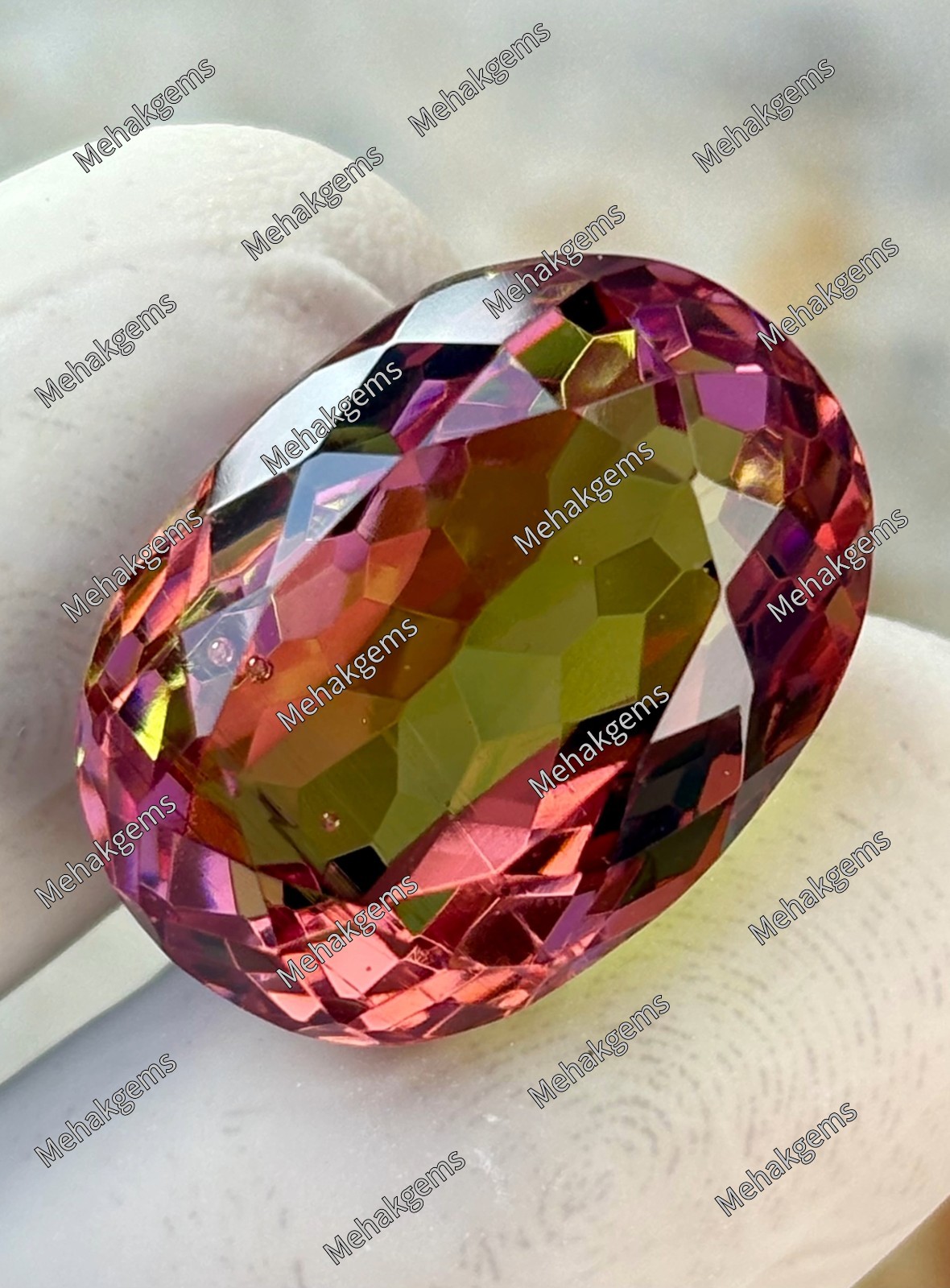32 Ct Color Changing Zultanite Oval Gemstone, Large Rare Diaspore, Multicolor