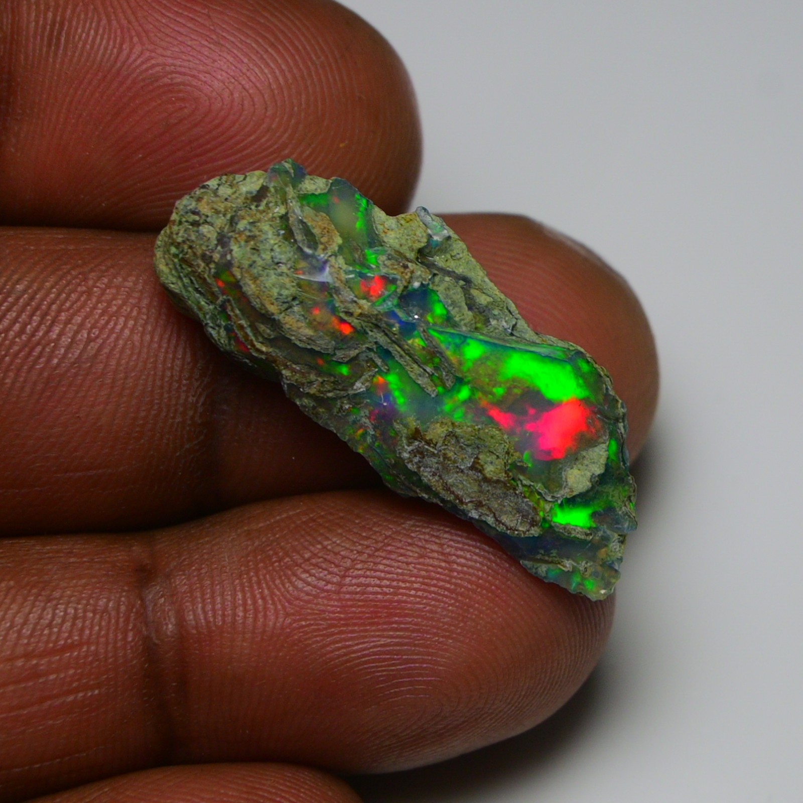 Jewelry Grade Black Opal Rough 21.25 Ct, Natural Ethiopian Opal Raw, Fire Opal