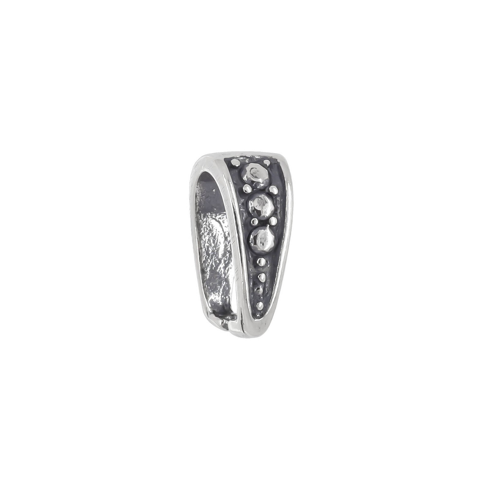Sterling Silver Pinch Bail Clasp Pendant Connector #51073