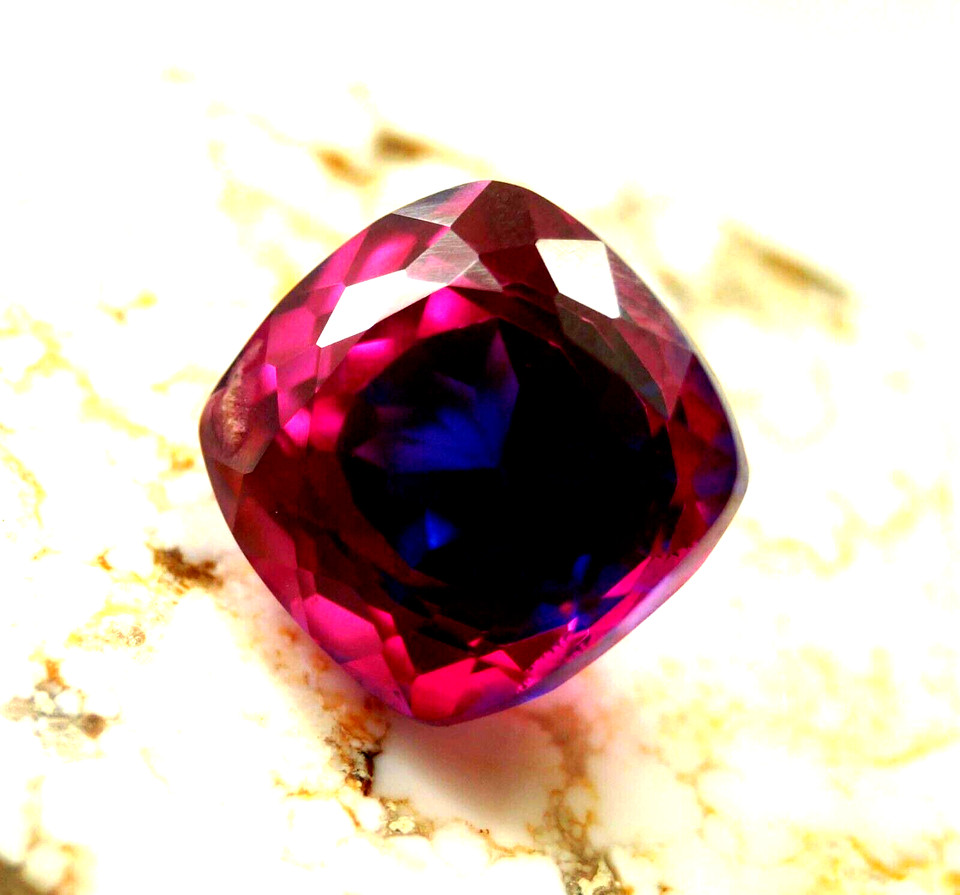 AAA Pitambari Sapphire 11.9 CT+ Natural Bi-Colour Cushion Cut Loose Gemstone