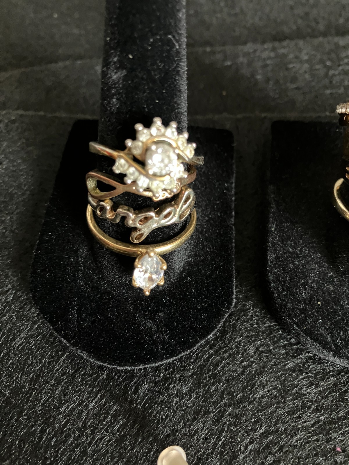Lot Of Costume Rings and Earrings 8 Rings and 3 Earrings