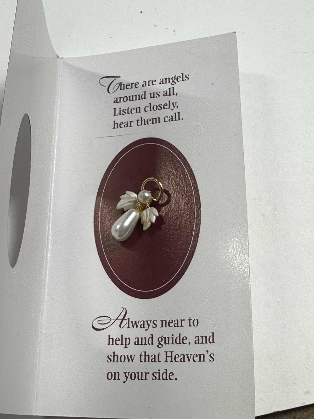 Heaven’s Pearl Angel Pendant Necklace by Roman Inc. – New on Card